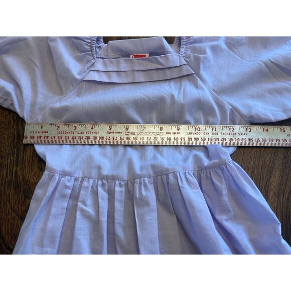 Vtg Love Sz 6? Girls Dress Eyelet Cotton Light Purple Prairie Cottagecore - Picture 4 of 11